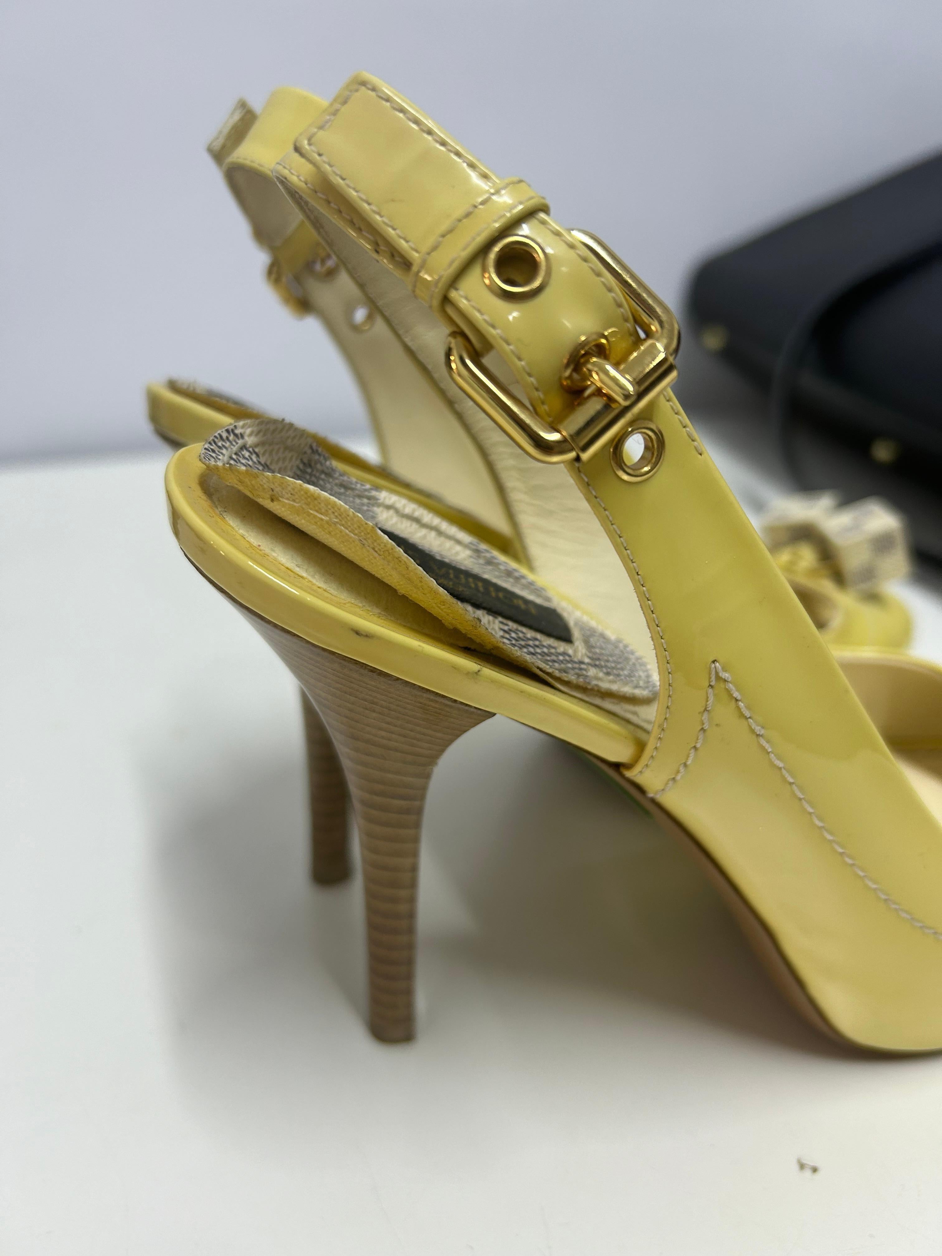 Louis Vuitton Saint Honore Slingback Platform Sandals Size EU 37 For Sale 8