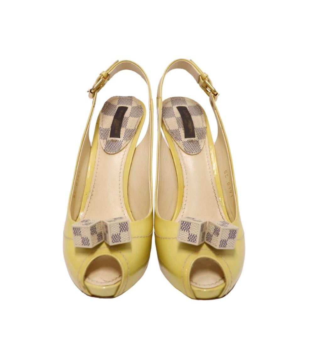 Women's Louis Vuitton Saint Honore Slingback Platform Sandals Size EU 37 For Sale