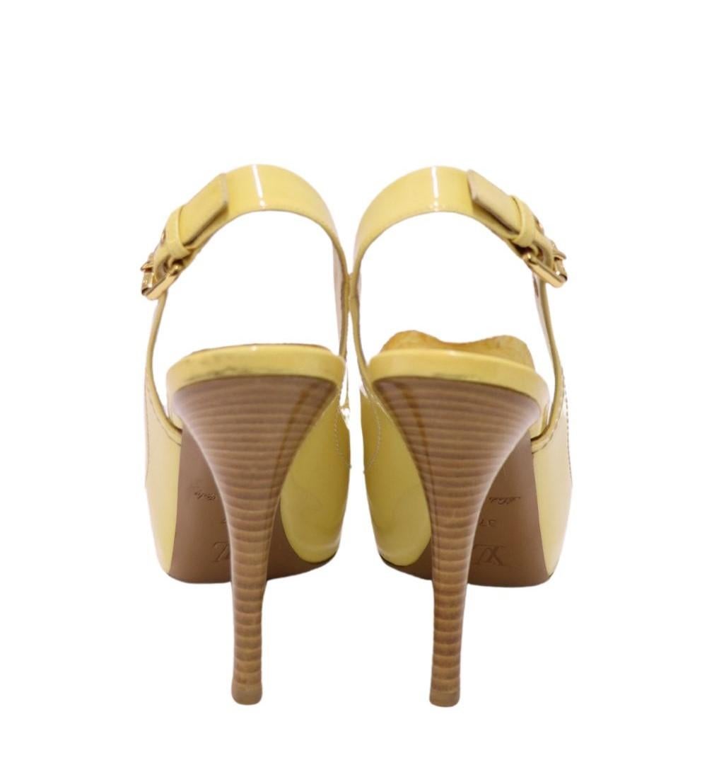 Louis Vuitton Saint Honore Slingback Platform Sandals Size EU 37 For Sale 1