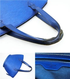 Louis Vuitton Saint Jacques Epi Toledo Zip 231681 Blue Leather Tote