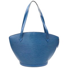 Louis Vuitton Saint Jacques Epi Toledo Zip 870209 Blue Leather Tote