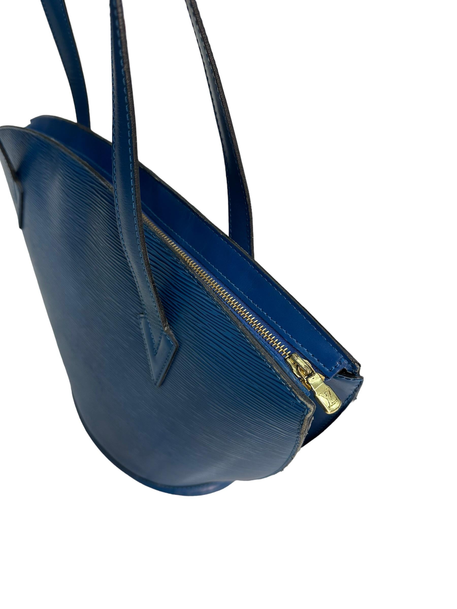 Louis Vuitton Saint Jacques GM Epi Blu Top Handle Bag In Good Condition For Sale In Torre Del Greco, IT