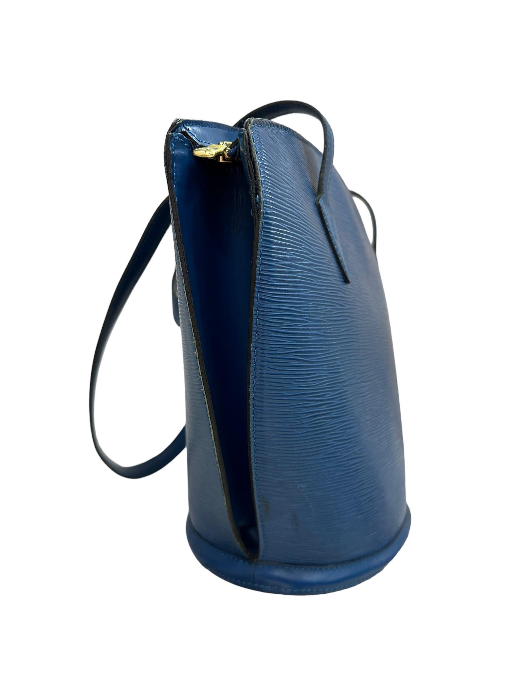 Women's Louis Vuitton Saint Jacques GM Epi Blu Top Handle Bag For Sale