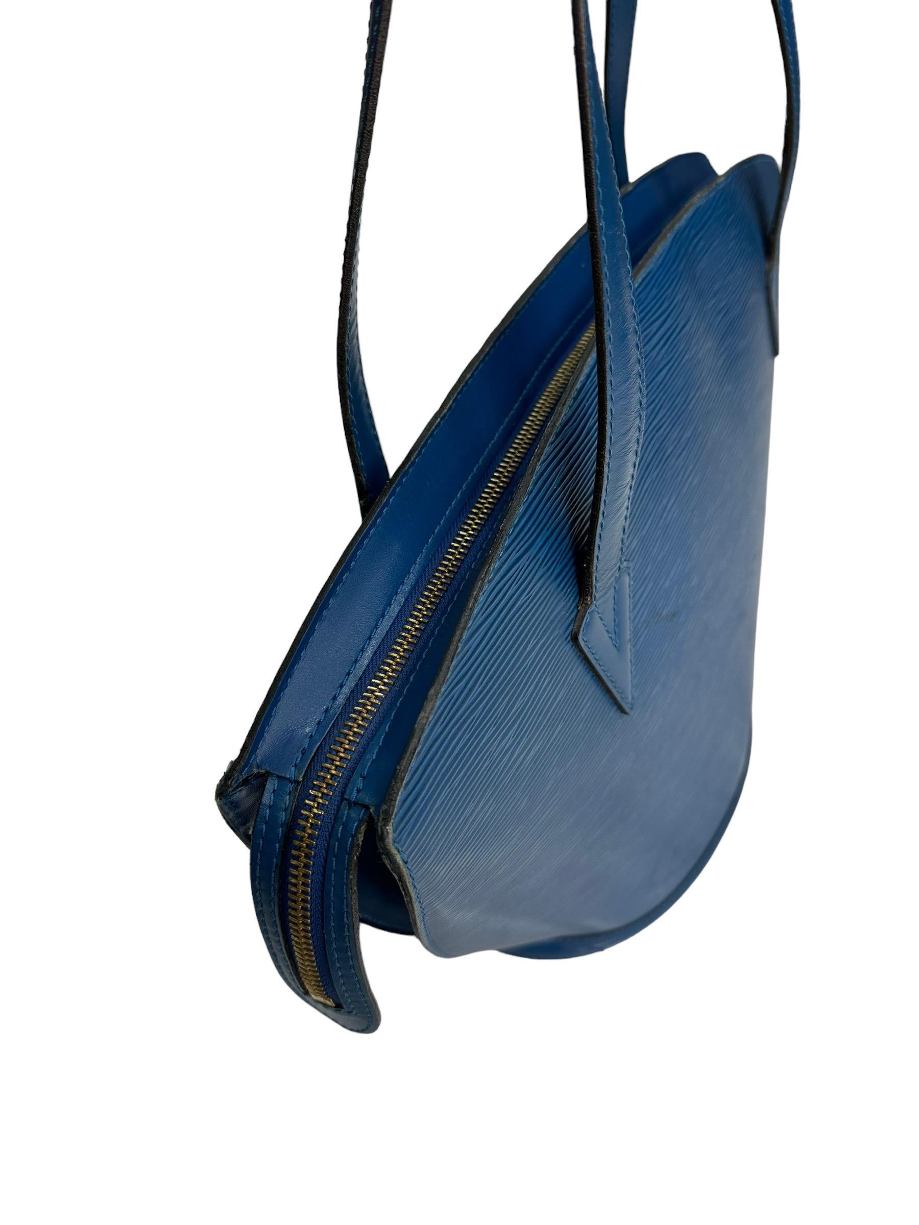 Louis Vuitton Saint Jacques GM Epi Blu Top Handle Bag For Sale 1
