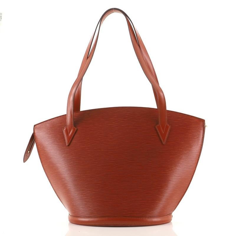 Brown  Louis Vuitton Saint Jacques Handbag Epi Leather GM