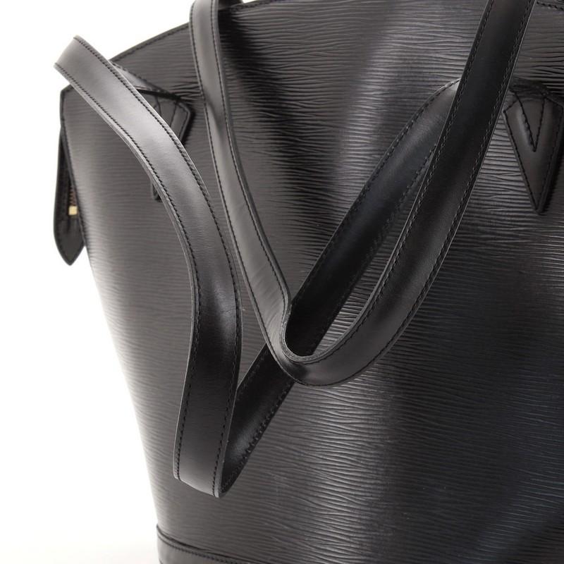 Black Louis Vuitton Saint Jacques Handbag Epi Leather GM