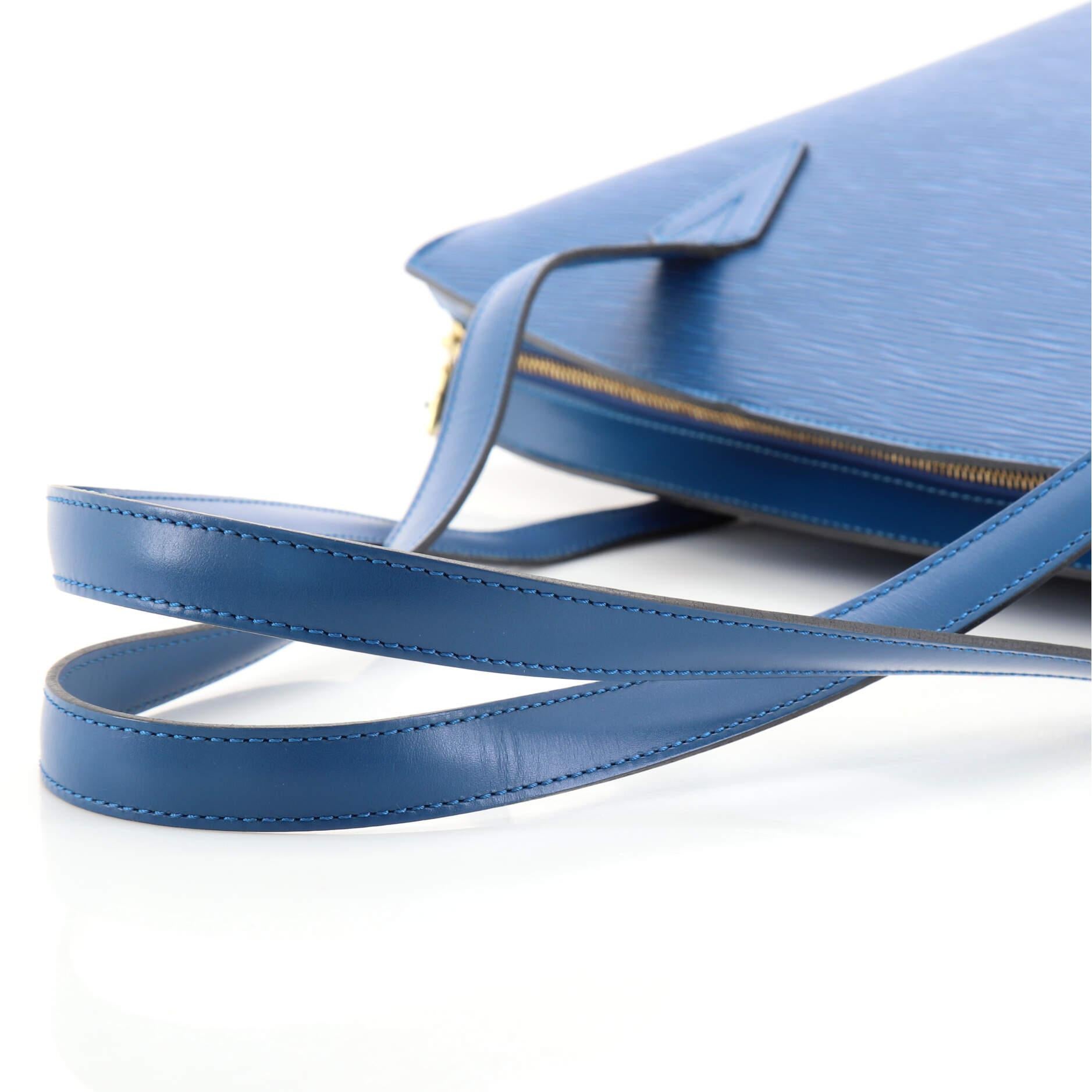Blue Louis Vuitton Saint Jacques Handbag Epi Leather GM