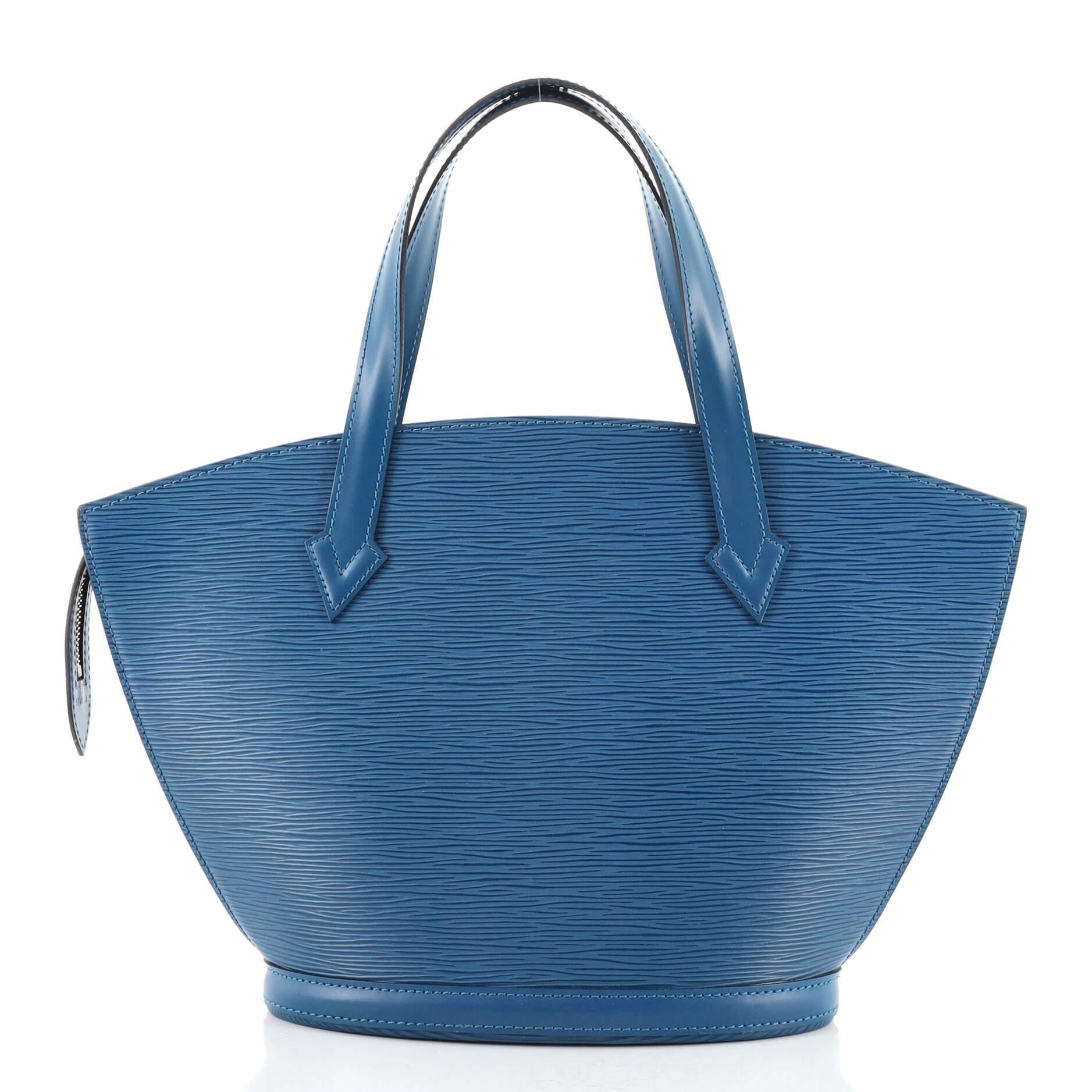 Blue Louis Vuitton Saint Jacques Handbag Epi Leather PM