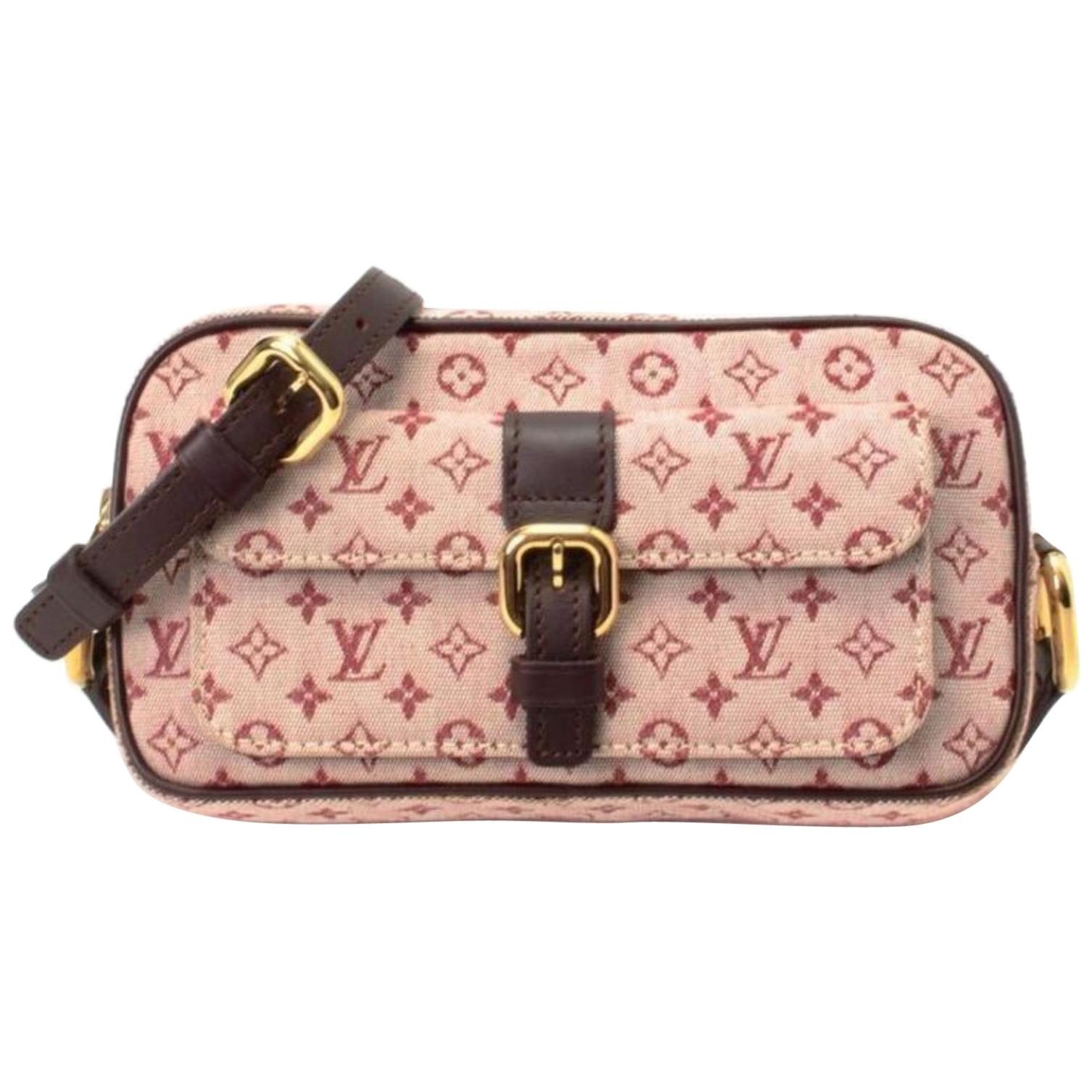 Louis Vuitton Saint Jacques Juliette BMini 870367 Burgundy Canvas Cross Body Bag For Sale
