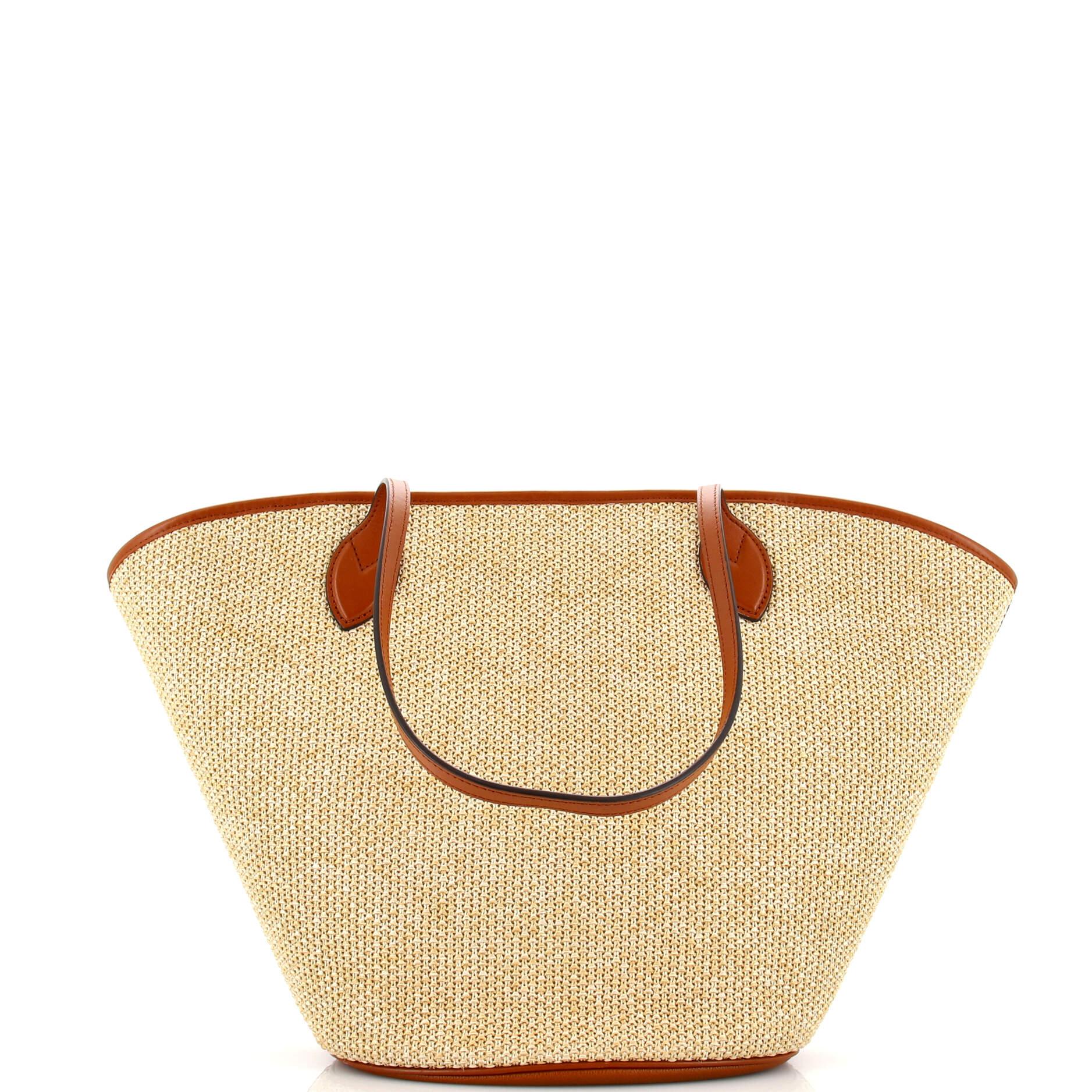 Women's or Men's Louis Vuitton Saint Jacques NM Handbag Raffia and Leather For Sale