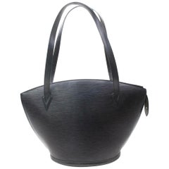 Vintage Louis Vuitton Saint Jacques Noir Zip Tote 870380 Black Leather Shoulder Bag
