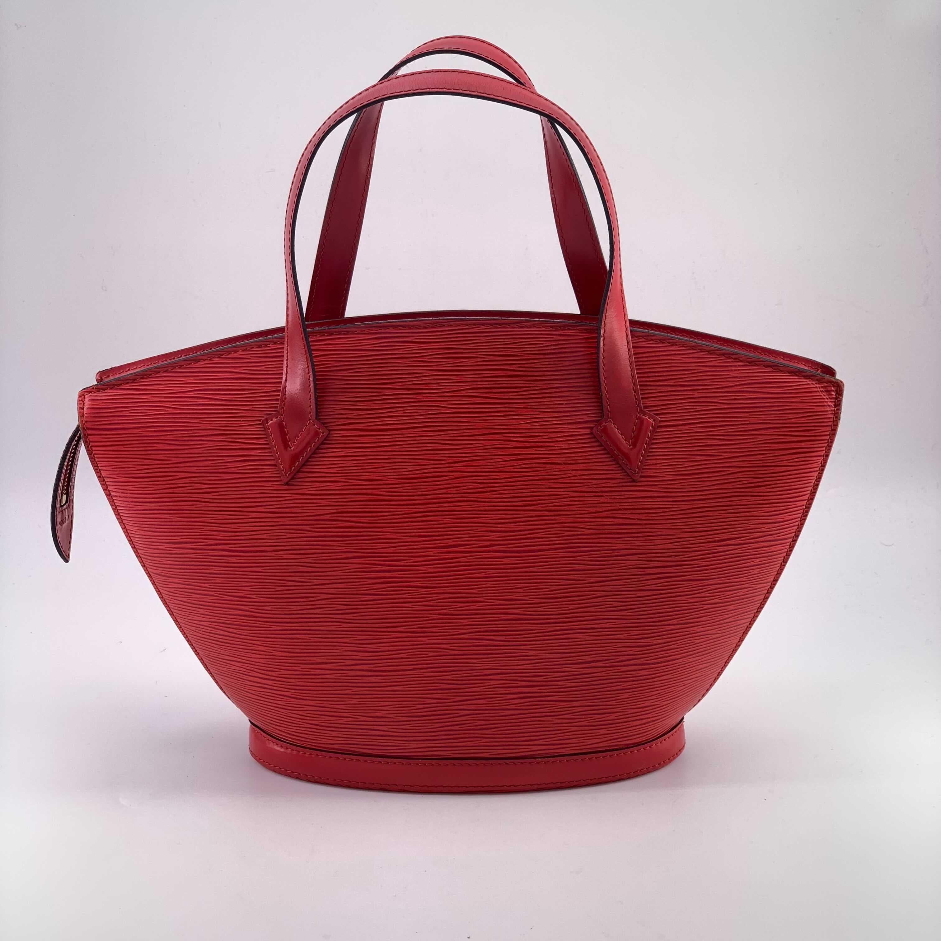 LOUIS VUITTON Saint-Jacques Shoulder bag in Red Leather In Good Condition In Clichy, FR