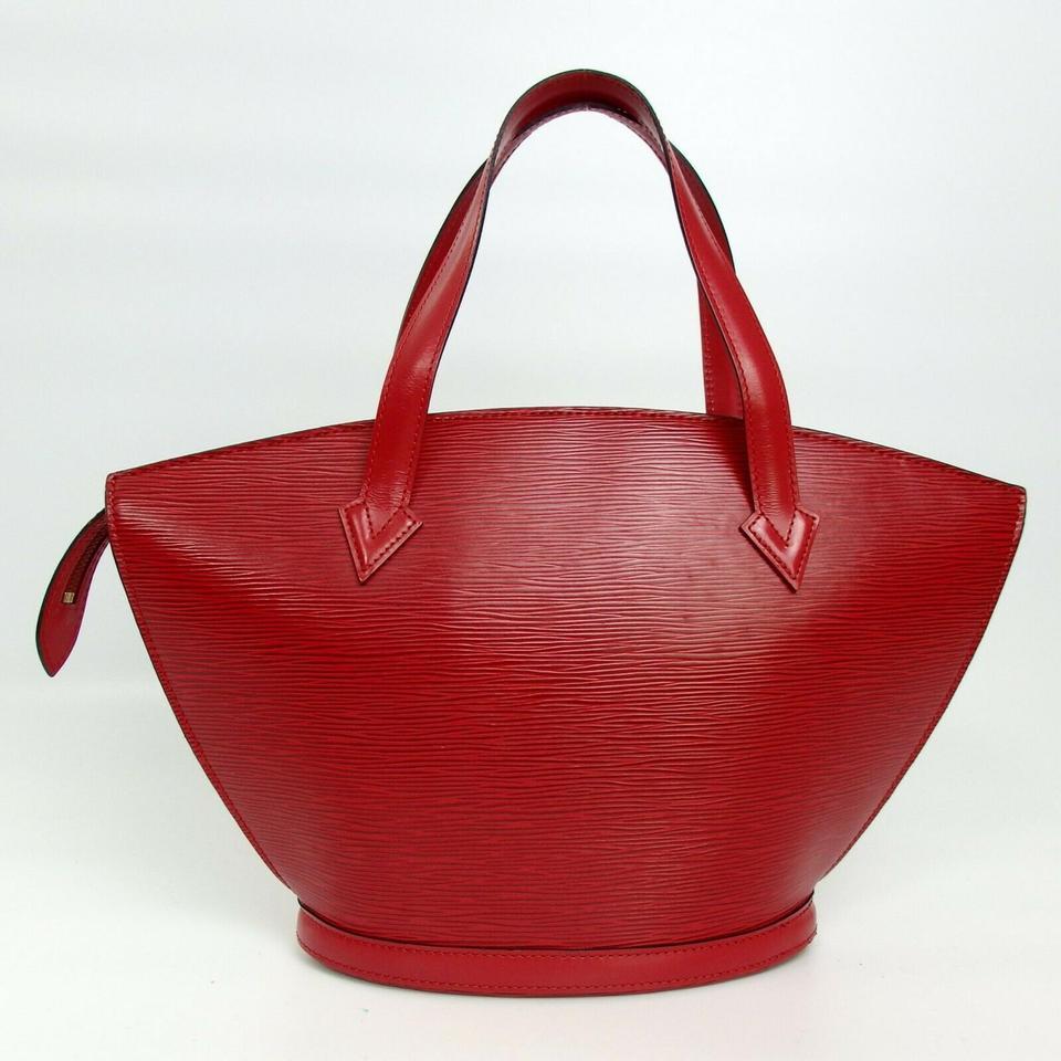 Louis Vuitton Saint Jacques Zip Tote 860018 Red Epi Leather Shoulder Bag In Good Condition In Dix hills, NY