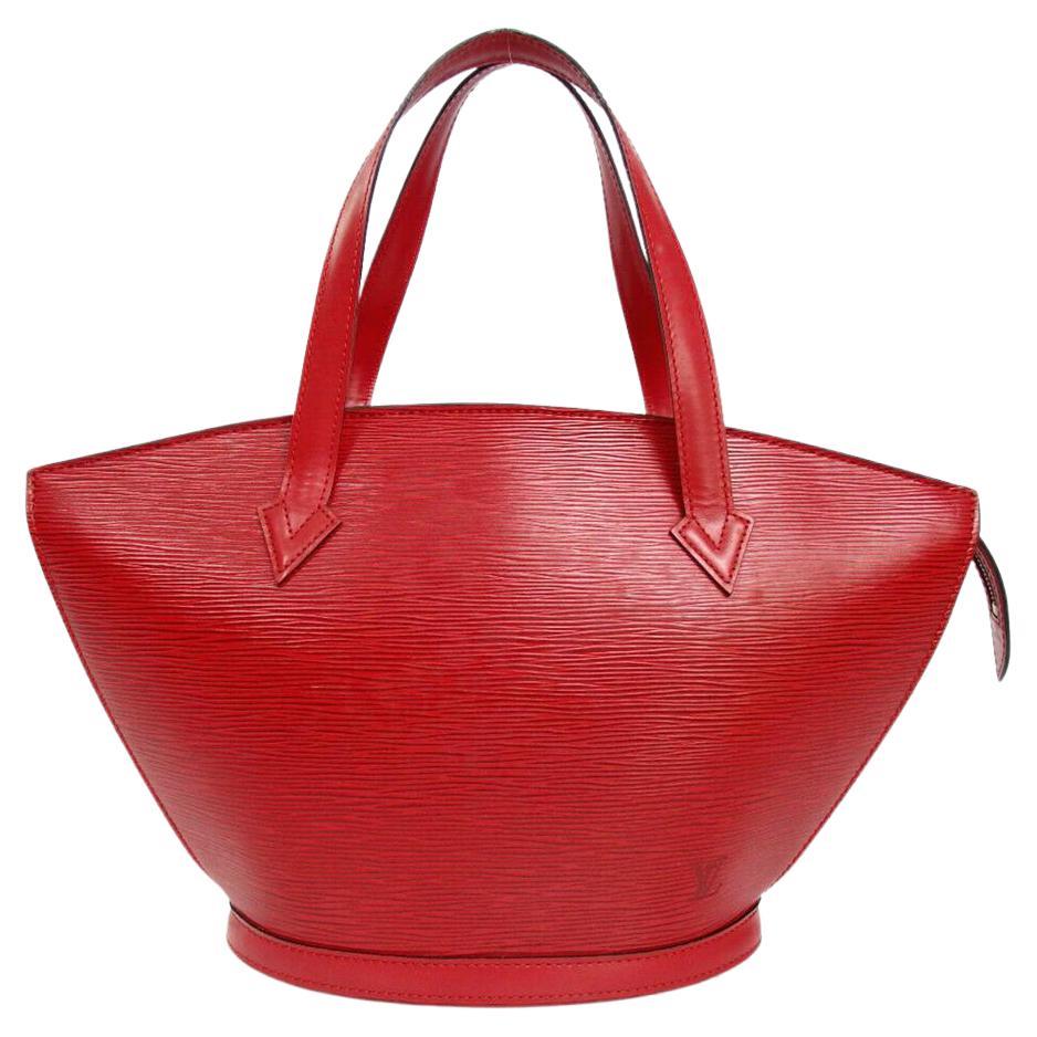 Louis Vuitton Saint Jacques Zip Tote 860018 Red Epi Leather Shoulder Bag at  1stDibs