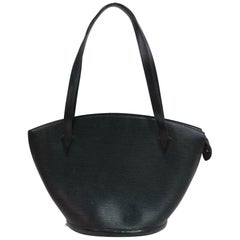 Vintage Louis Vuitton Saint Jacques Zip Tote 870581 Black Epi Leather Shoulder Bag