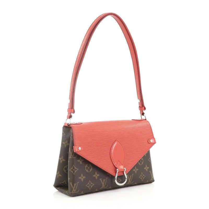 Pink Louis Vuitton Saint Michel Handbag Monogram Canvas and Epi Leather