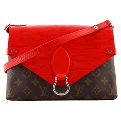 Louis Vuitton Saint Michel Handbag Monogram Canvas and Epi Leather