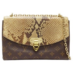 LOUIS VUITTON Saint Placide brown monogram scaled leather flap bag