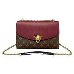Louis Vuitton Saint Placide in Monogram Canvas with Burgundy Calf Leather