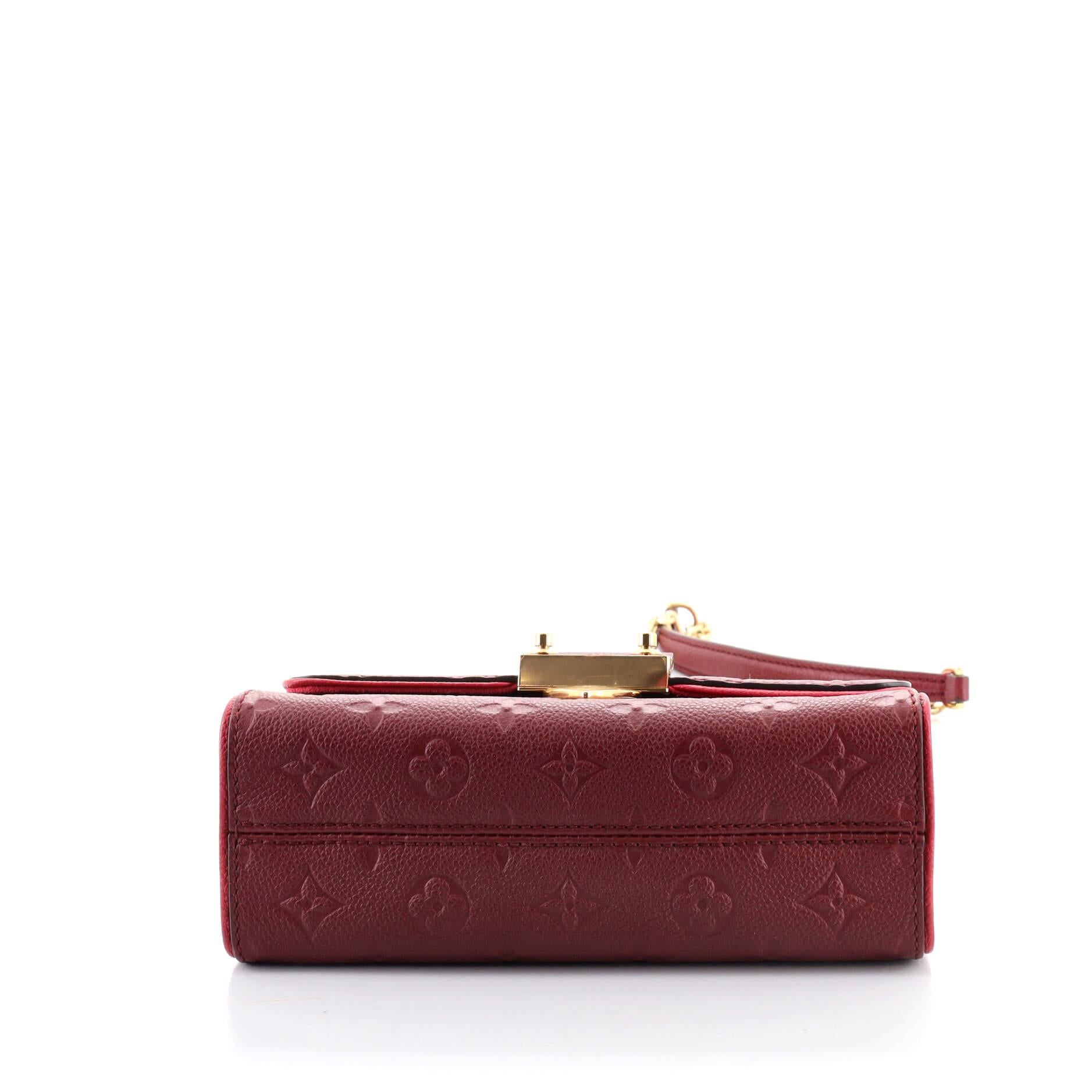Brown Louis Vuitton Saint Sulpice Handbag Monogram Empreinte Leather BB