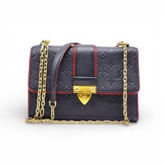 Louis Vuitton Saint Sulpice PM LV Empreinte Leather Crossbody Bag Navy Blue GHW