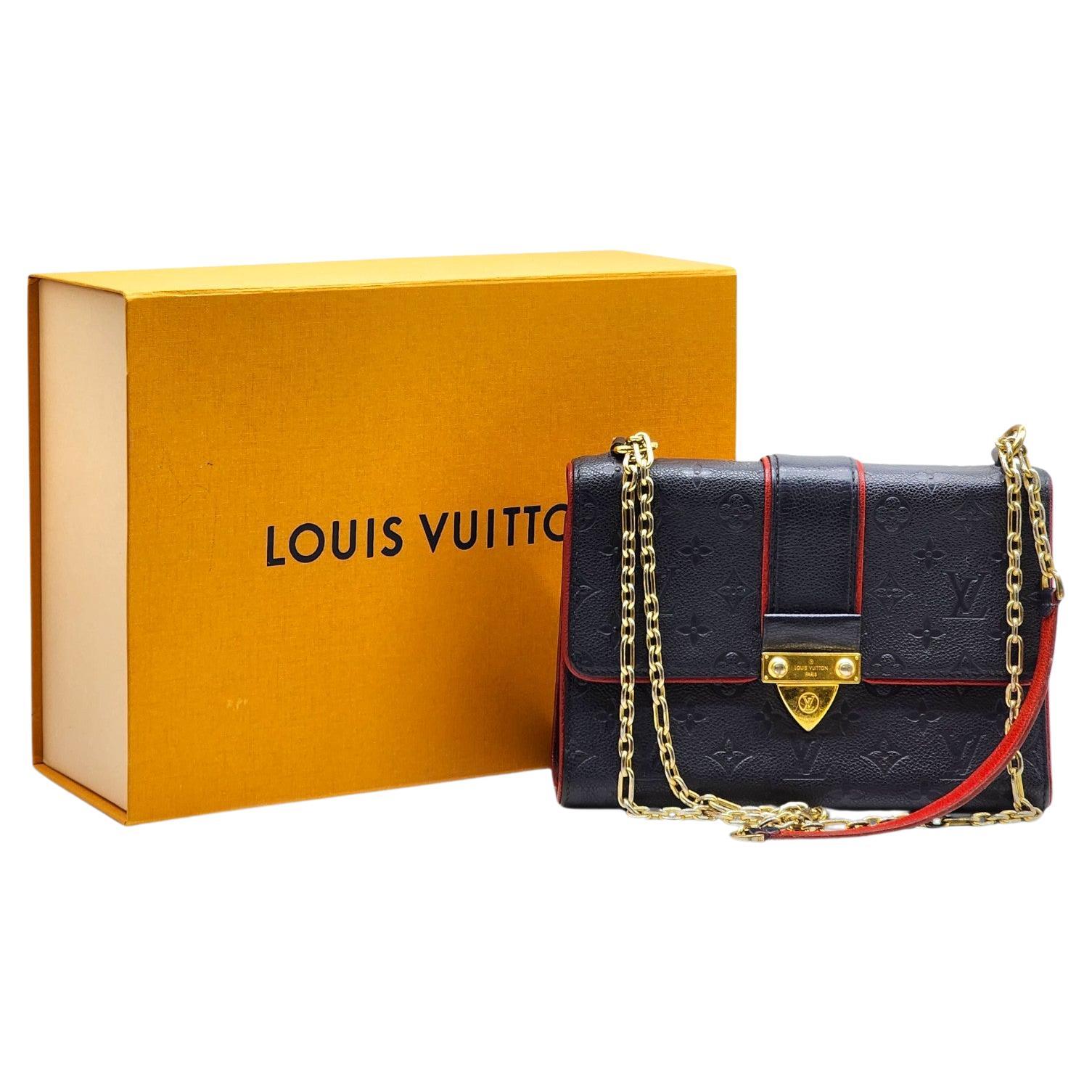 Louis Vuitton Saint Sulpice PM LV Empreinte Leather Crossbody Bag Navy Blue GHW en vente