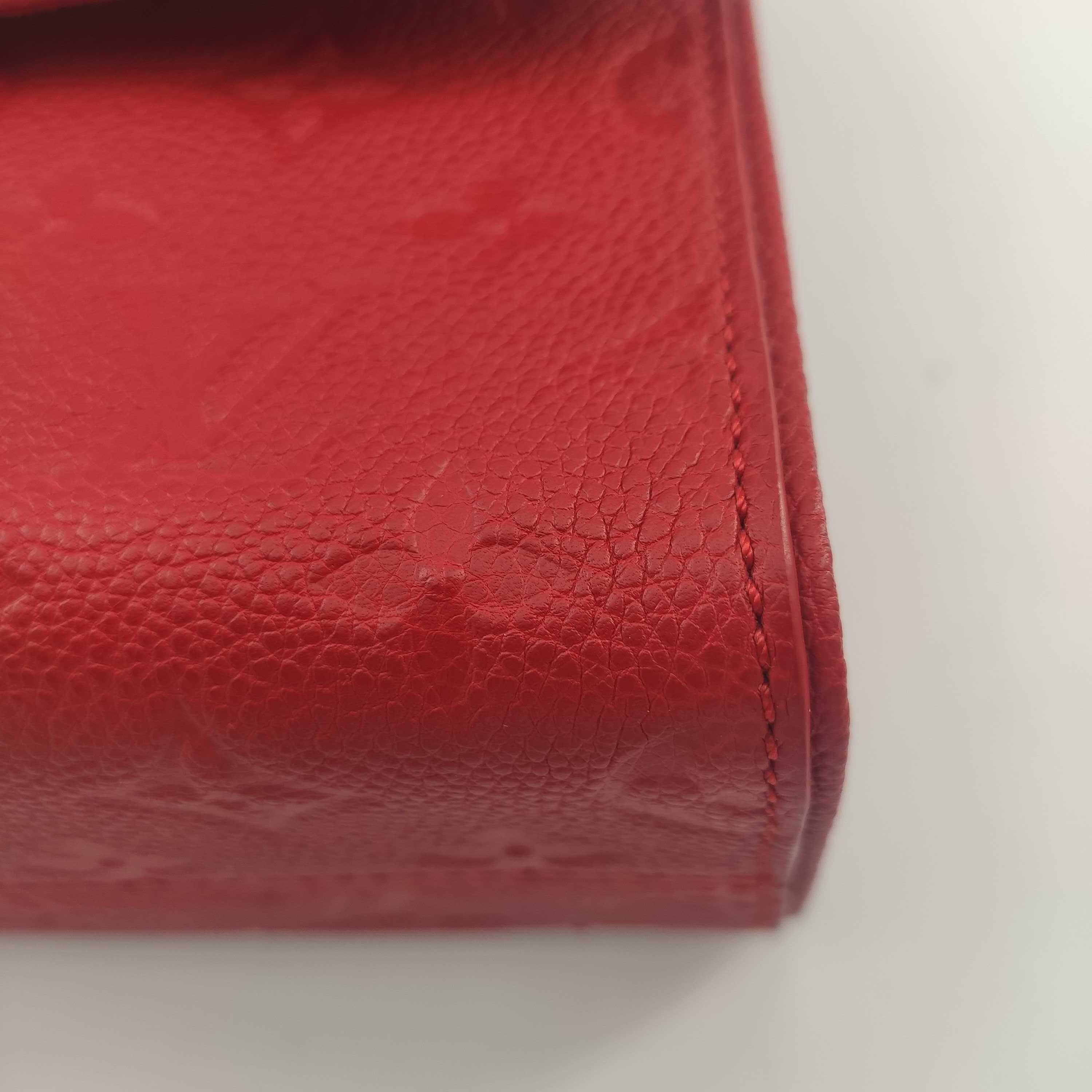 LOUIS VUITTON Saint Sulpice Shoulder bag in Red Leather 4