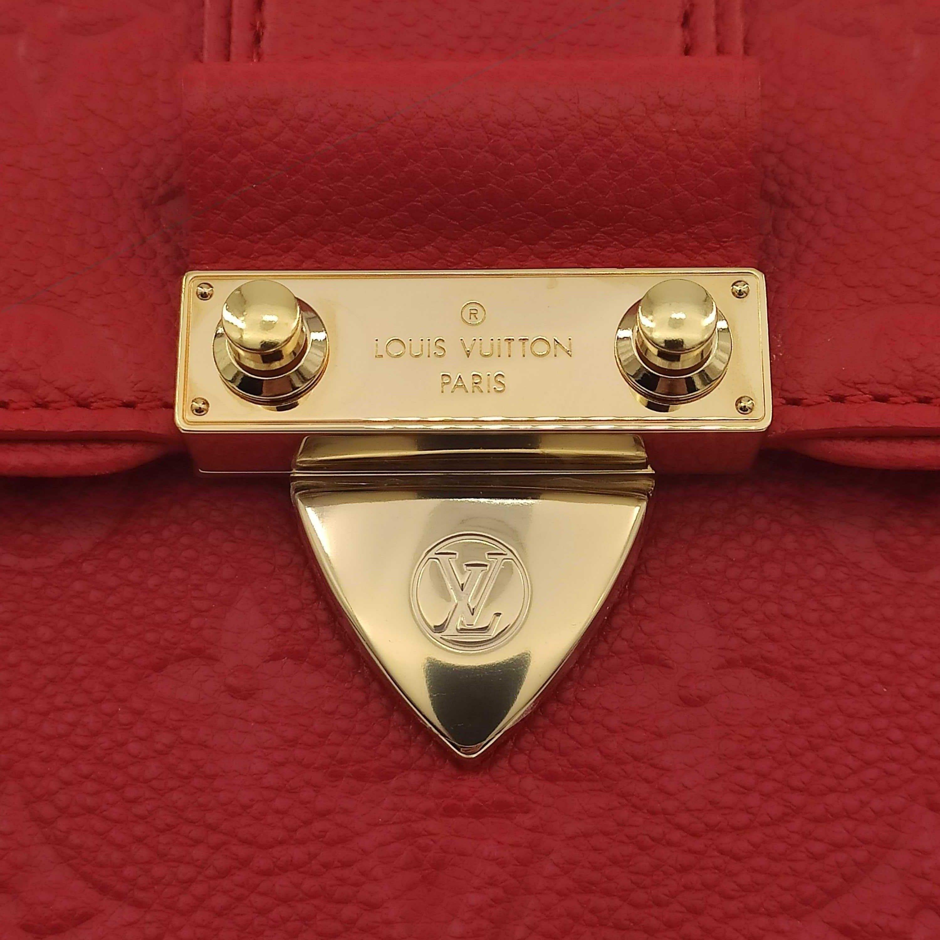 LOUIS VUITTON Saint Sulpice Shoulder bag in Red Leather In Excellent Condition In Clichy, FR