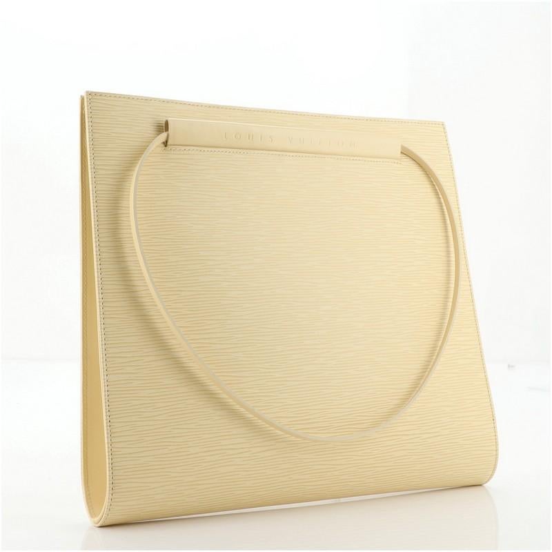 Beige  Louis Vuitton Saint Tropez Handbag Epi Leather