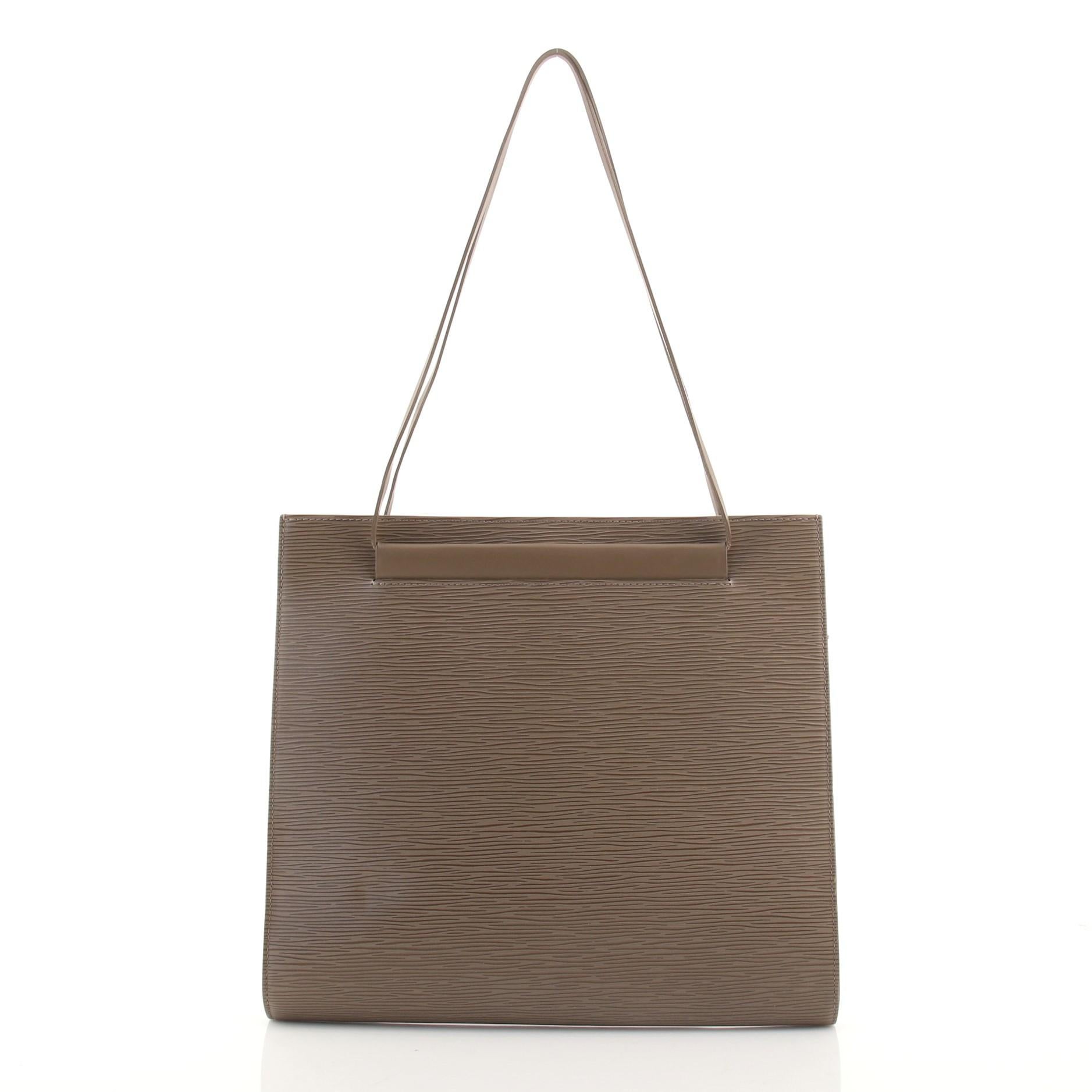 Gray Louis Vuitton Saint Tropez Handbag Epi Leather