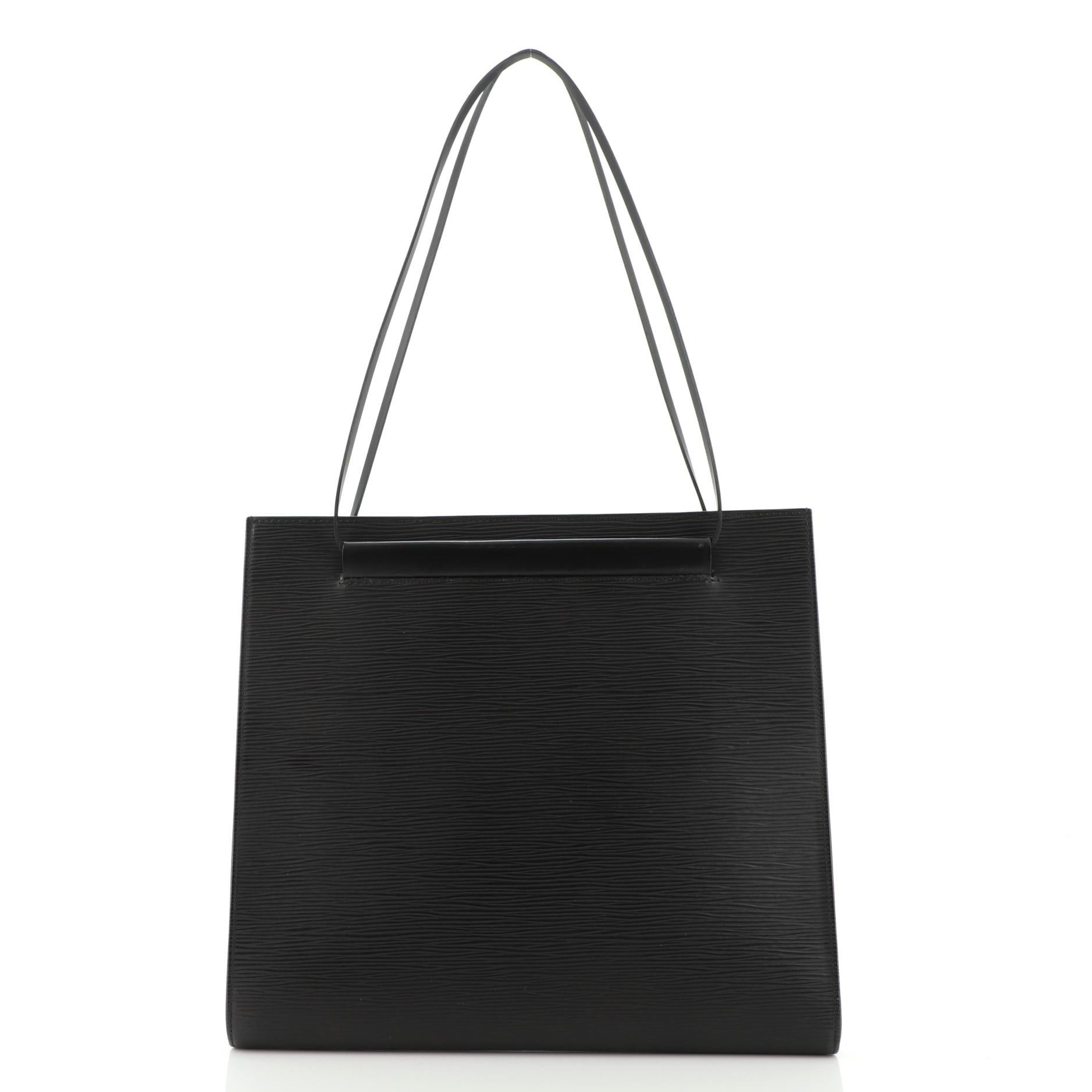 Black Louis Vuitton Saint Tropez Handbag Epi Leather