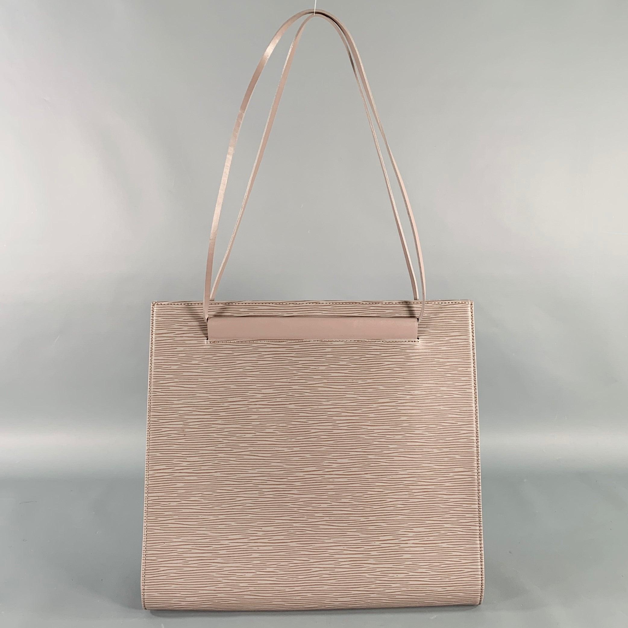 Brown LOUIS VUITTON Saint Tropez Purple Lilac Epi Leather Top Handles Handbag For Sale