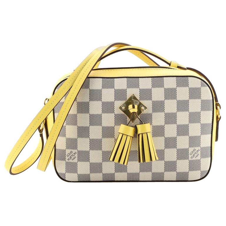 Louis Vuitton Saintonge Handbag Damier with Leather