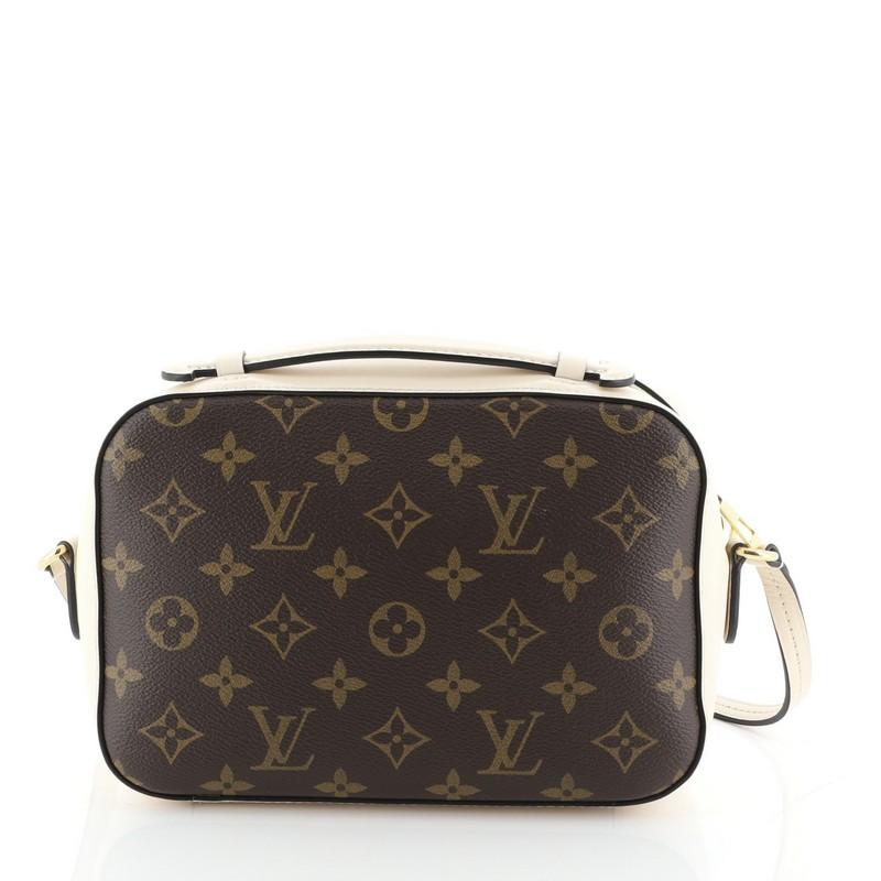Black Louis Vuitton Saintonge Handbag Monogram Canvas with Leather
