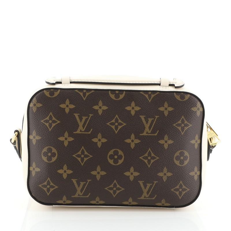 Black Louis Vuitton Saintonge Handbag Monogram Canvas With Leather