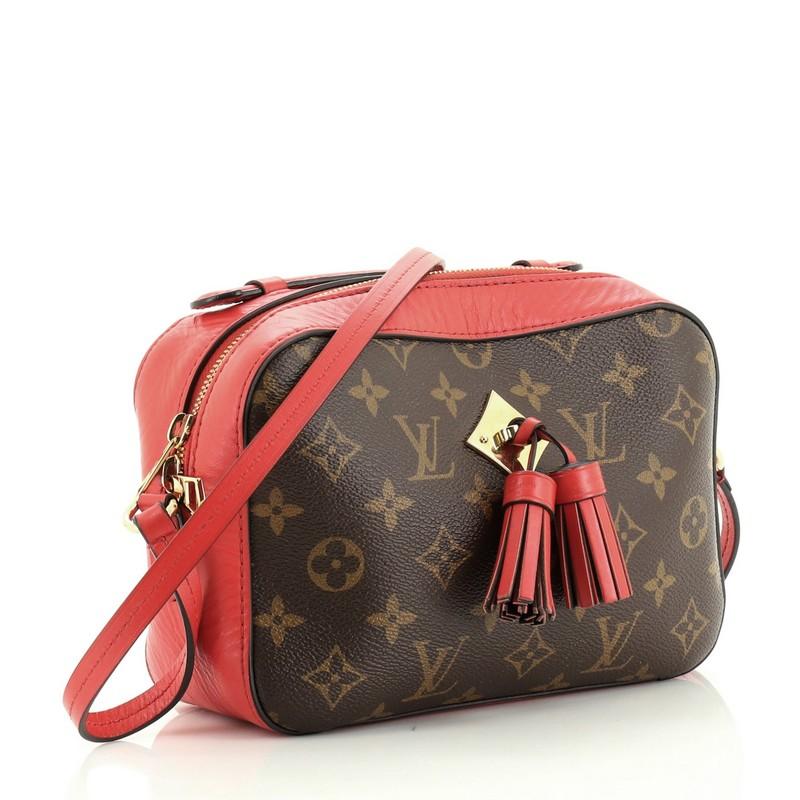Black Louis Vuitton Saintonge Handbag Monogram Canvas With Leather