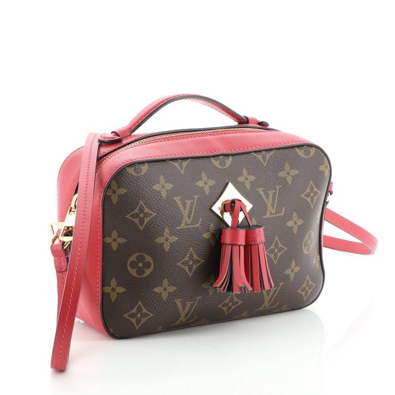 Black Louis Vuitton Saintonge Handbag Monogram Canvas with Leather