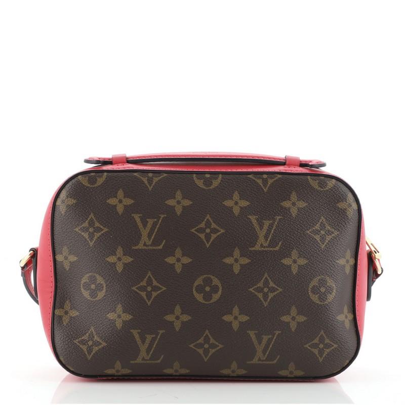 Black Louis Vuitton Saintonge Handbag Monogram Canvas with Leather