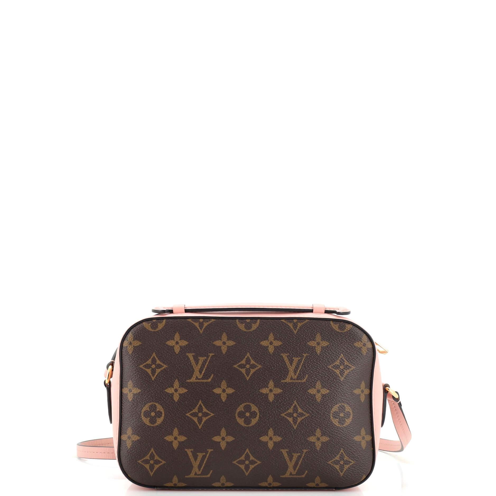 Louis Vuitton Saintonge Handbag Monogram Canvas with Leather In Good Condition In NY, NY