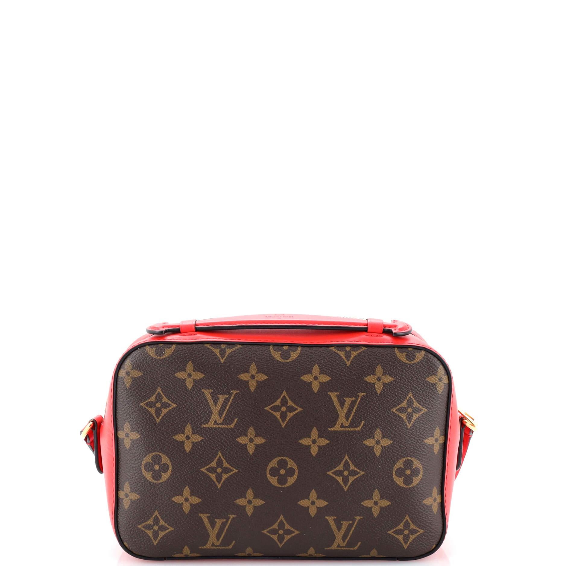 Louis Vuitton Saintonge Handbag Monogram Canvas with Leather In Good Condition For Sale In NY, NY