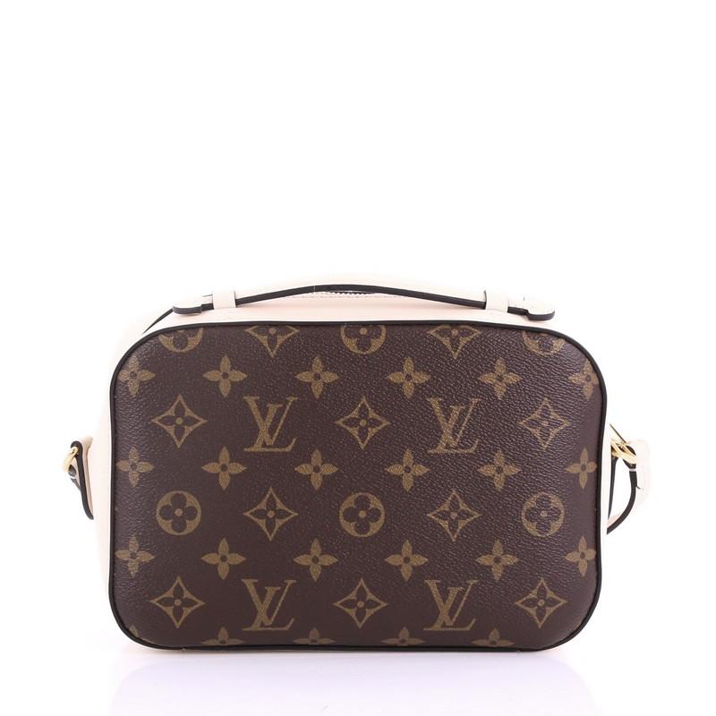 Louis Vuitton Saintonge Handbag Monogram Canvas with Leather In Good Condition In NY, NY