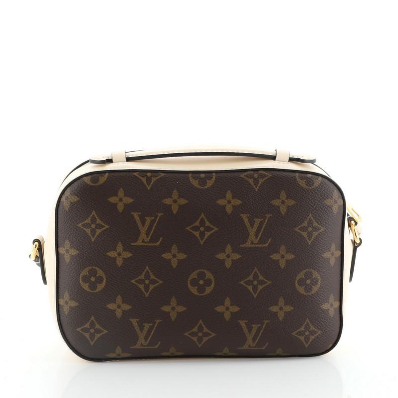 Black Louis Vuitton Saintonge Handbag Monogram Canvas With Leather