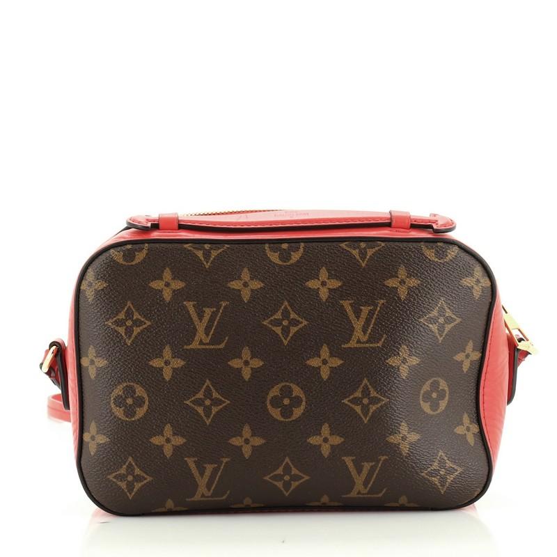 Louis Vuitton Saintonge Handbag Monogram Canvas With Leather In Good Condition In NY, NY