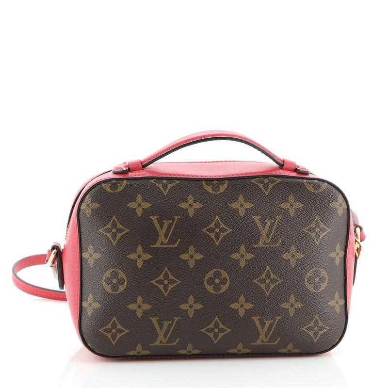 Louis Vuitton Saintonge Handbag Monogram Canvas with Leather In Good Condition In NY, NY