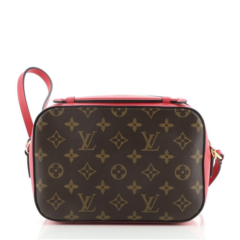 Black Louis Vuitton Saintonge Handbag Monogram Canvas with Leather