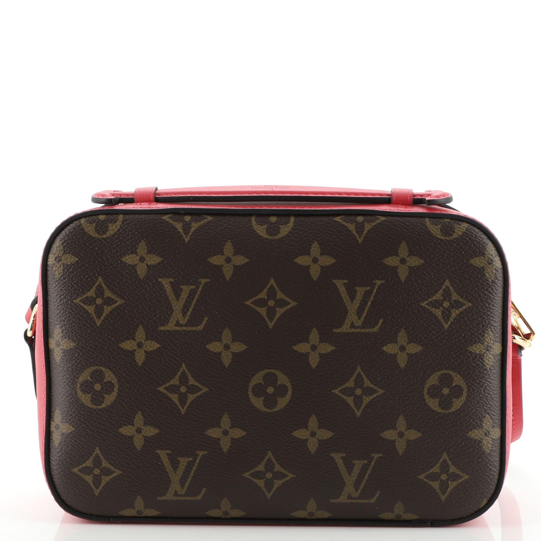 Black Louis Vuitton Saintonge Handbag Monogram Canvas with Leather