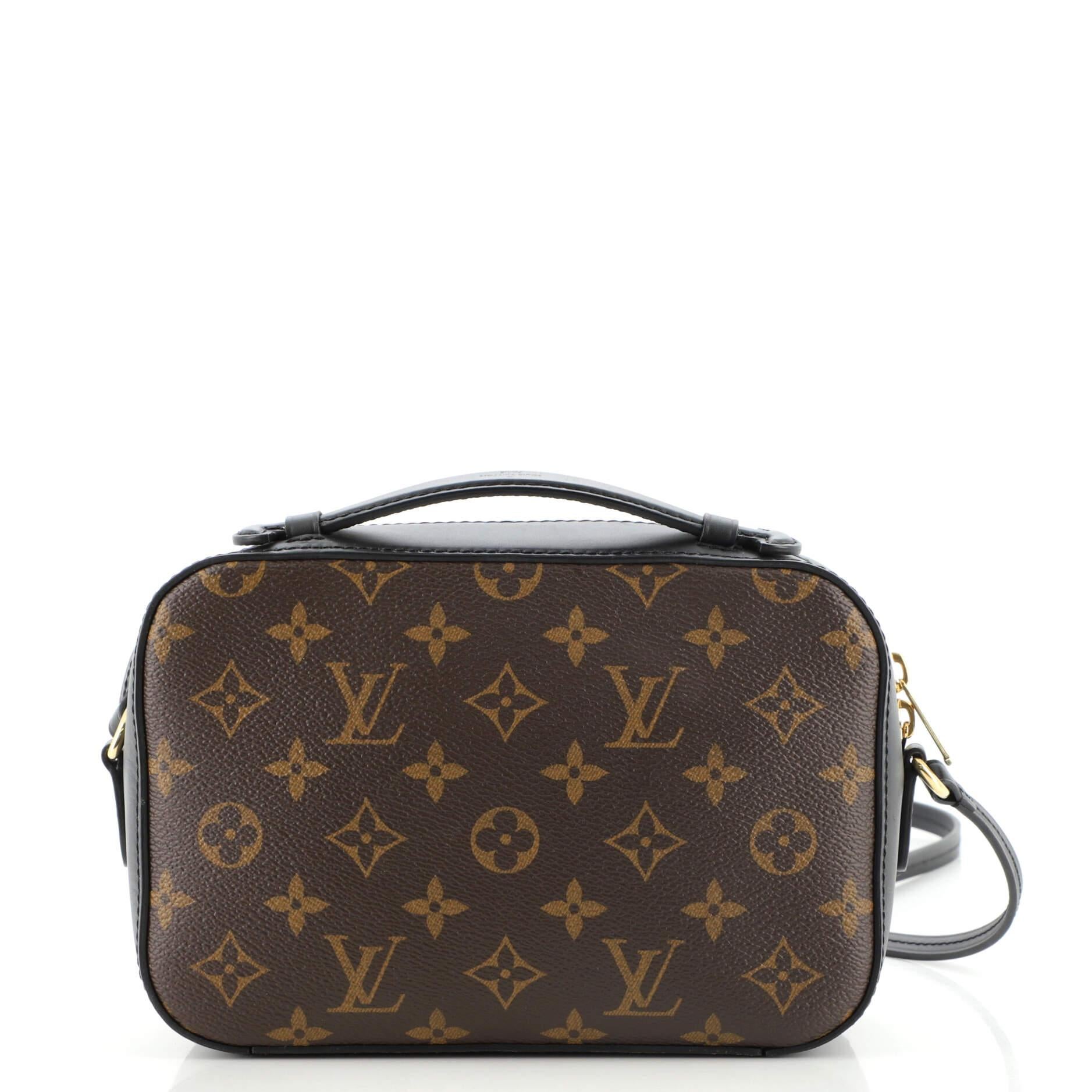 Louis Vuitton Saintonge Handbag Monogram Canvas with Leather In Good Condition In NY, NY