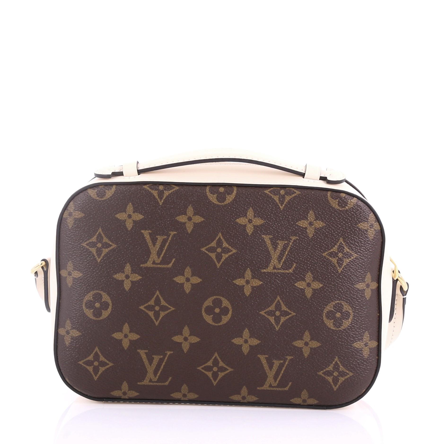 Louis Vuitton Saintonge Handbag Monogram Canvas with Leather In Excellent Condition In NY, NY