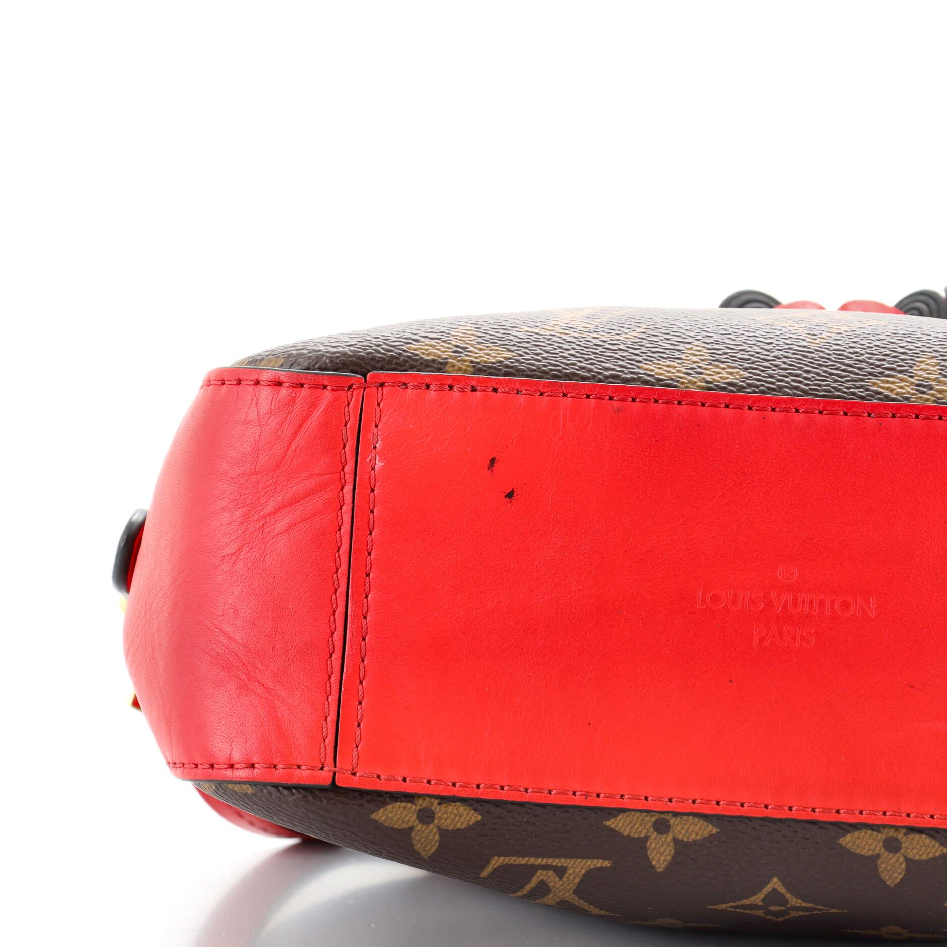 Brown Louis Vuitton Saintonge Handbag Monogram Canvas with Leather