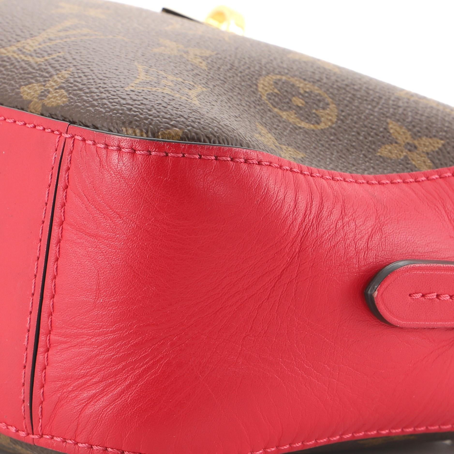 Louis Vuitton Saintonge Handbag Monogram Canvas with Leather In Good Condition In NY, NY